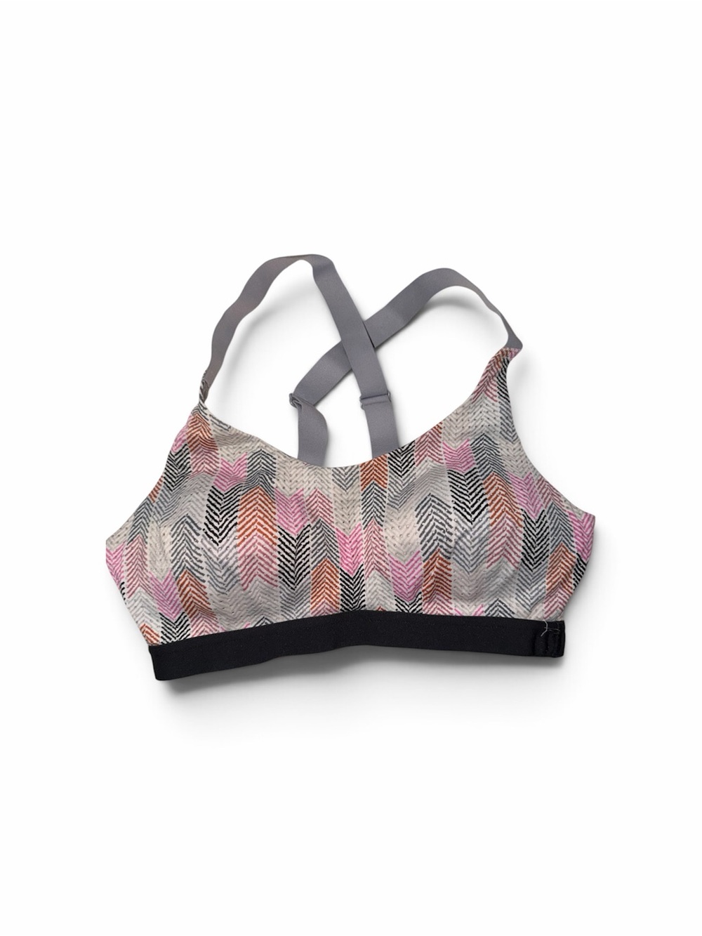 Victoria's Secret Multicolor Chevron Sports Bralette in Pink, Gray, Black